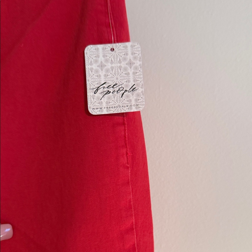 Free People Red Super Flared Pants Size 28 - Picture 3 of 10